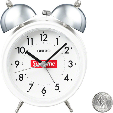 【未使用品】　Supreme Seiko Alarm Clock シュプリーム　セイコー　アラーム　クロック　目覚まし　時計　白