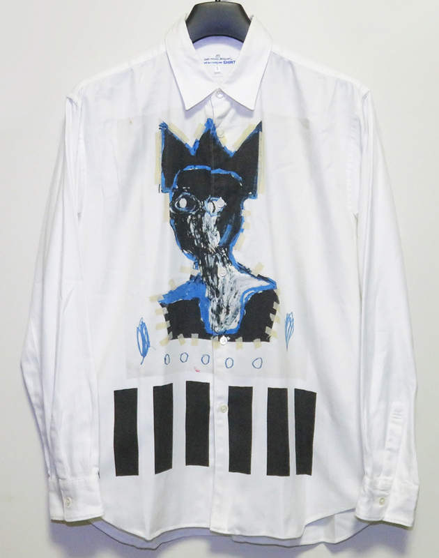 COMME des GARCONS SHIRT × バスキア 18AW プリントシャツ S 美品 Jean-Michel Basquiat コムデギャルソンシャツ