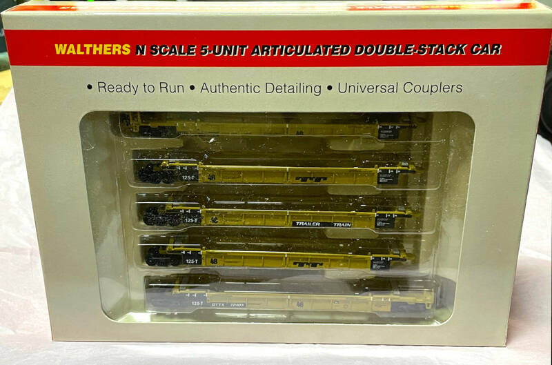 ● 新品 未使用 ① Walthers Double Stack Car TTX#72403 （ 932-8109 ）Thrall 5-Unit 48ft ウォルサーズ　ダブルスタック5ユニット