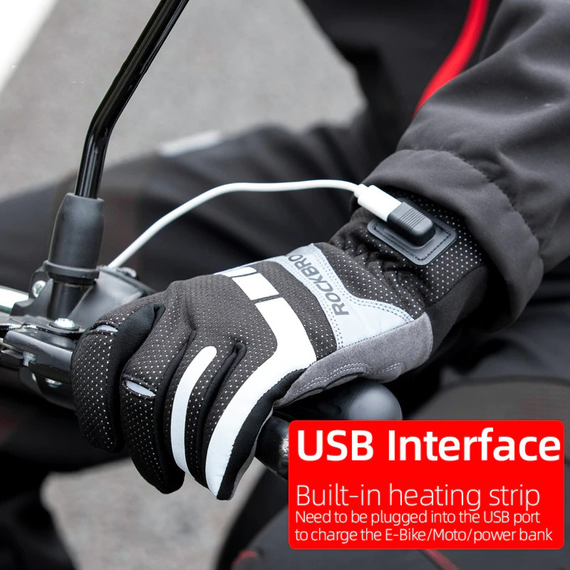 【送料無料】 USB接続 電熱ヒーター ファイバーヒーター 急速加熱 温感グローブ バイク対応 サイズ: M ぴっちりフィットサイズ