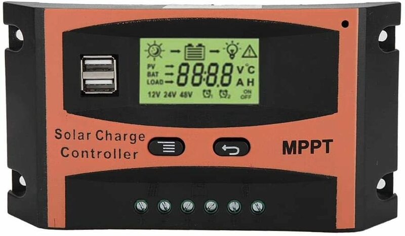 【送料無料】 40A MPPT 12V/24V LCD ソーラーパネル チャージコントローラー デュアル USB ソーラーパネル バッテリーレギュレーター
