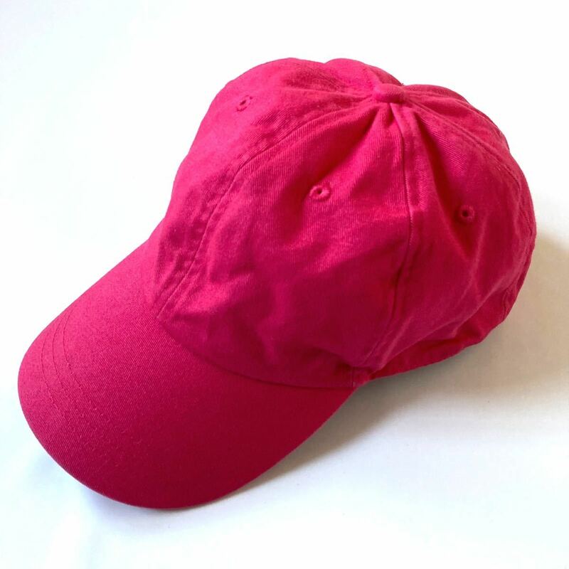 キャップ帽子 ルート66 ピンク　レディース　コットン100% サイズフリー　内寸56㎝調整可能　アウトドア　カジュアル　古着　即決