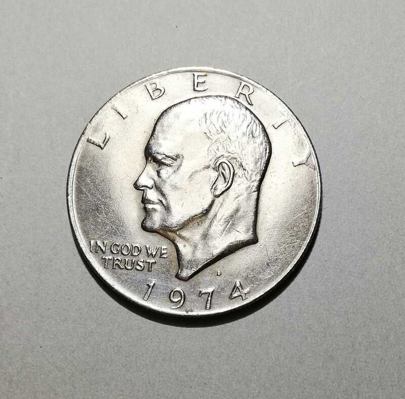 美品　アメリカ1ドル　アンティークコイン1974年　アイゼンハワー