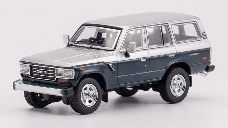 1/64 ゲインコーププロダクツ トヨタ ランドクルーザー 60 RHD シルバー/ダークブルー TOYOTA LANDCRUISER ●