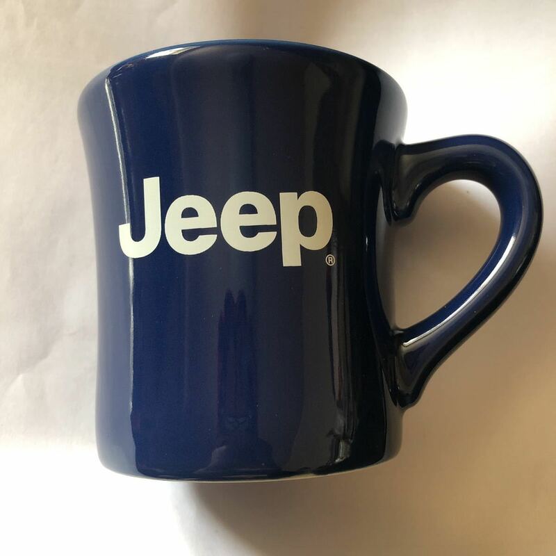 ＊レア非売品＊Jeep ジープ　オリジナル陶器　マグカップ ブルー　ノベルティ