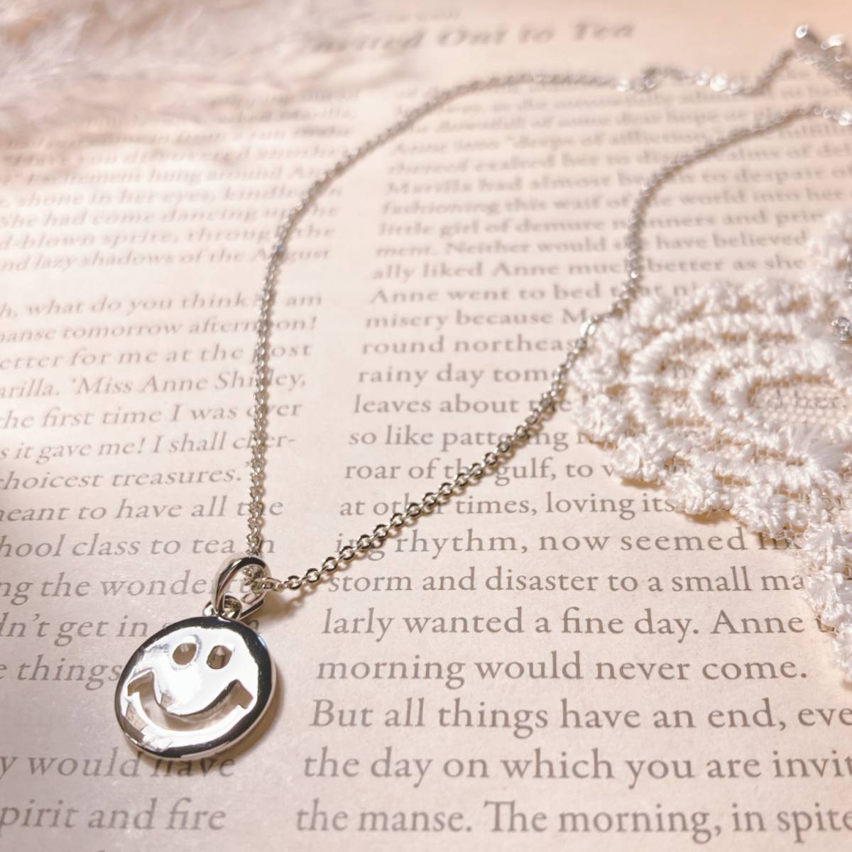 美品　スマイル　ネックレス　シルバー　ニコちゃん　japan Vintage jewelry accessories 0268