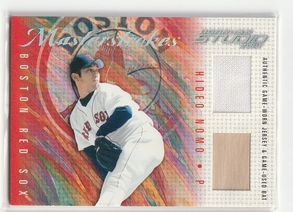 【ジャージ＆バットカード】2001 DONRUSS STUDIO Masterstrokes #MS-5 HIDEO NOMO 野茂英雄 110/200