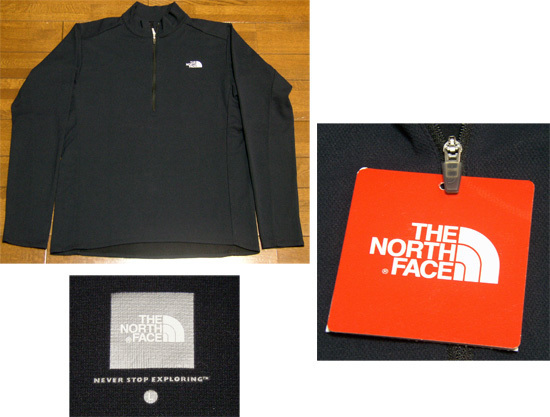 ● ノースフェイス THERMAL ZIPUP L サイズ / ブラック,NT35101,THE NORTH FACE,長袖,速乾,軽量,登山,トレラン,アウトドア,ジップアップ,