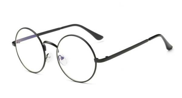 レトロ で新しい 丸メガネ 知性とセンス PC パソコン 眼鏡 ブラック 黒 ブルーライト.電磁波 遮断目疲れ目痛 解消 まるめがね