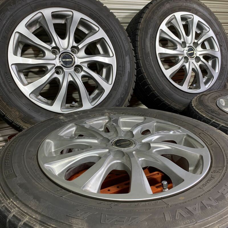 BALMINUM バルミナ 14インチ アルミホイール 4本セット グッドイヤー スタッドレスタイヤ ICENAVI 175/70R14 アクア シエンタ フィット