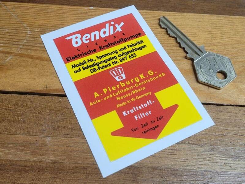 送料無料 Bendix ベンディックス 55mm x 86mm 車 バイク ステッカー デカール