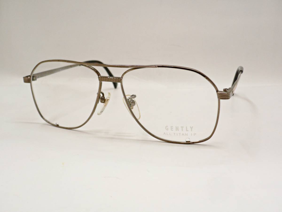 未使用保管品　 Empire GENTLY ツーブリッジ タイプ　55サイズ　ブラウンカラー　オールチタン　IP　 日本製