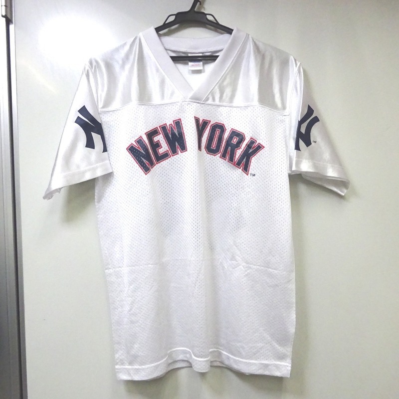 Ft1031761 マジェスティック 半袖Ｔシャツ NY ニューヨークヤンキース #M ホワイト メンズ Majestic 中古