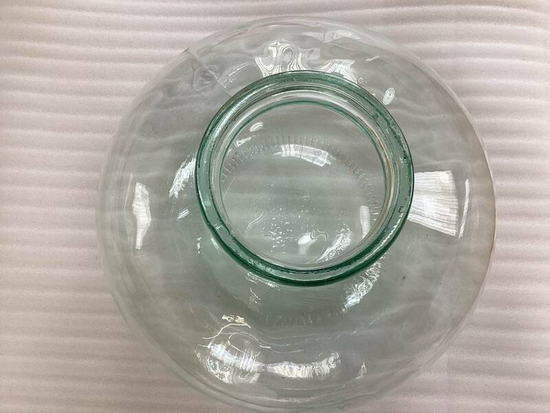 ガラス　ガラス容器　花瓶　透明　丸型　アンティーク　ガラス瓶　K17