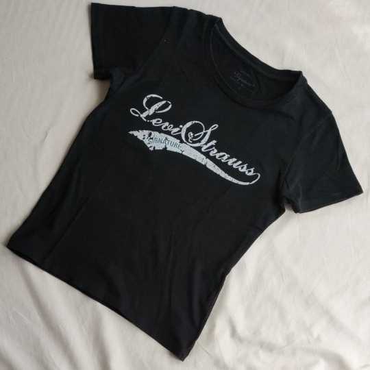 【中古】 LEVI'S ★ リーバイス Tシャツ 黒 ブラック 半袖 ロゴ レディース 古着 ビンテージ 半袖Tシャツ LEVIS ヴィンテージ