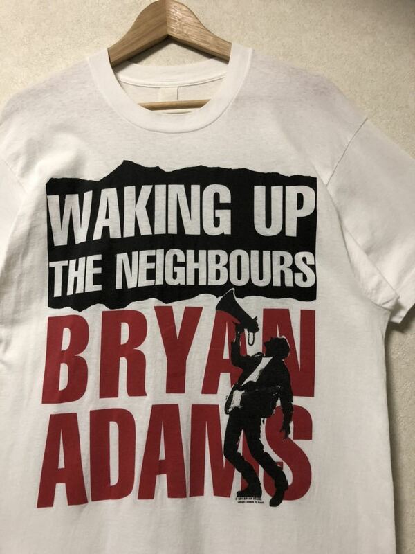 XL 90's USA製 BRYAN ADAMS 91年 ロック バンド ツアー 両面プリント Tシャツ ヴィンテージ ブライアンアダムス 90s US 古着