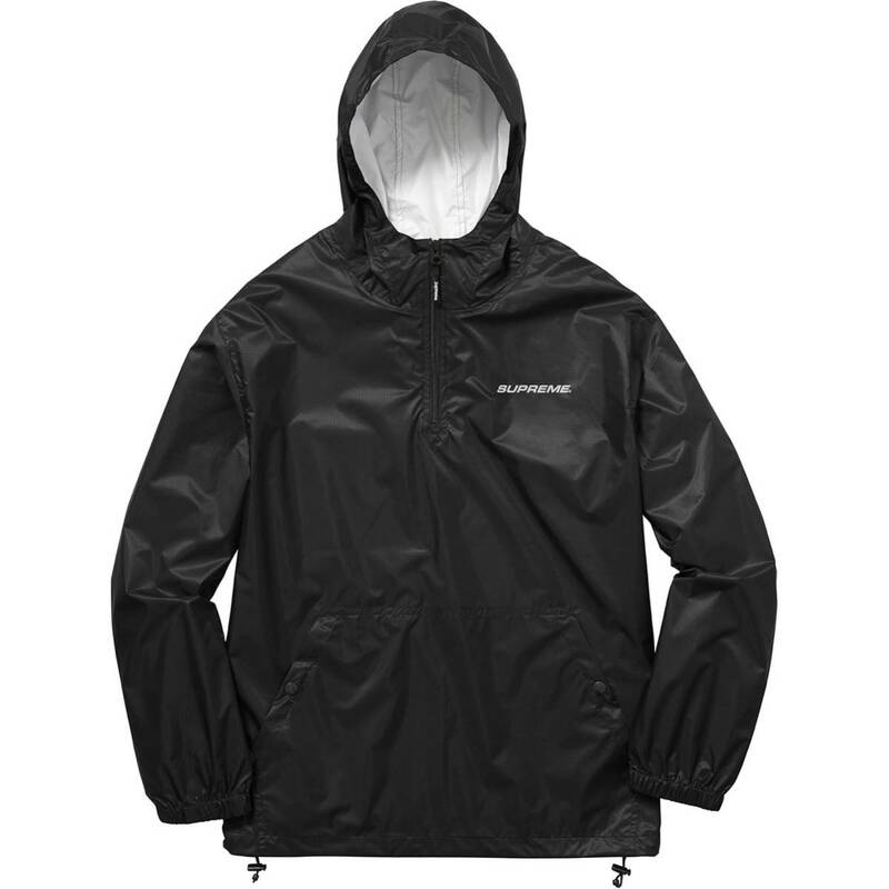 Packable Ripstop Pullover COLOR/STYLE：Black SIZE：Medium /supreme 17FW
