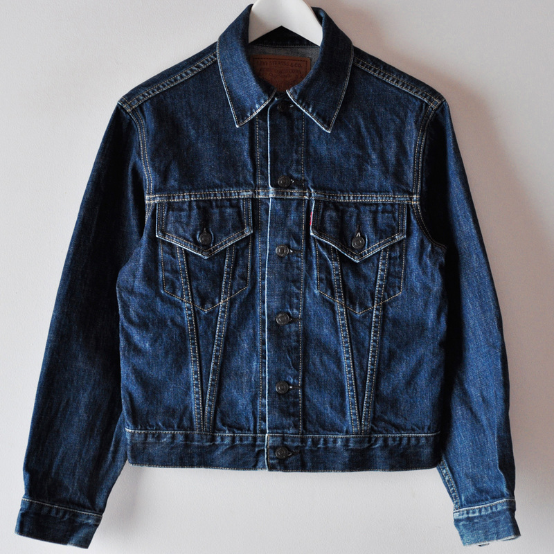 90s Levi's リーバイス 71557-02 3rd デニム トラッカージャケット 36 濃紺 ビッグE / 極東 97年 ヴィンテージ 復刻 Gジャン USA アメカジ