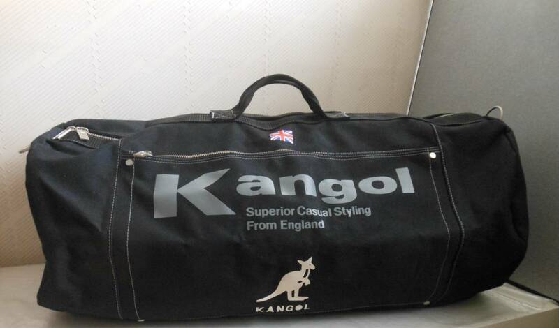 美品 KANGOL カンゴール ボストンバッグ　黒　日本製　西部百貨店購入 ドラム・ ショルダーバッグ　旅行　