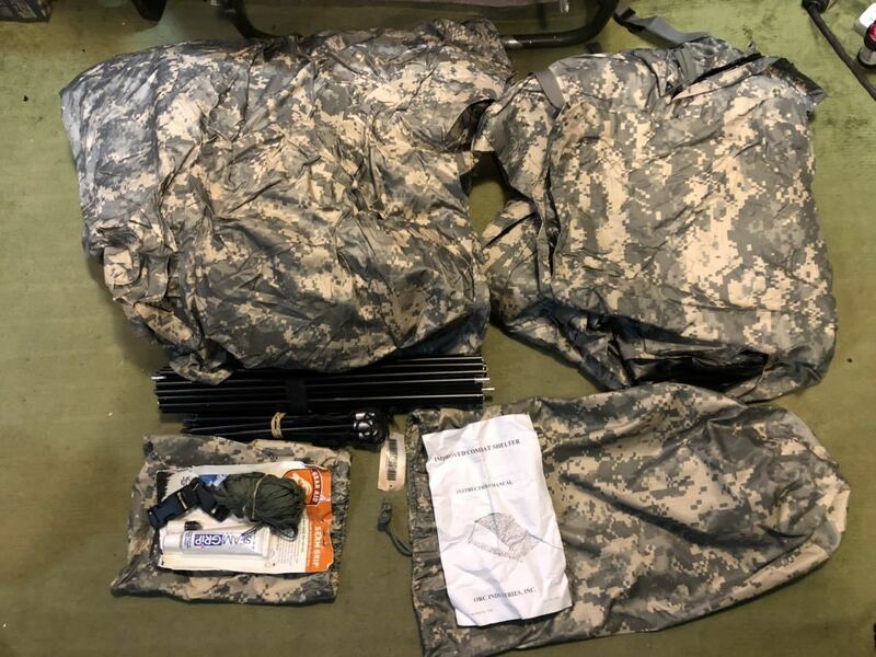 米軍 放出品 実物 ACU コンバット テント シェルター 1人用