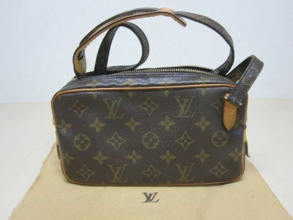 本物・美品・ルイヴィトン Louis Vuitton モノグラム ショルダーバッグ マルリーバンドリエール M51828