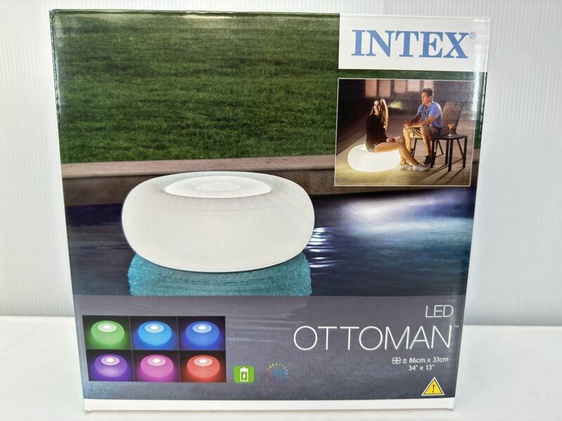 INTEX(インテックス) 足置き ライト　 LEDオットマンライト 　86×33cm 　68697