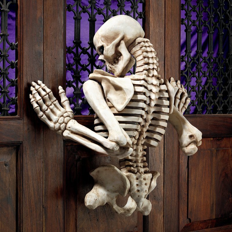 大型の骸骨の壁掛け インテリア置物スカルオブジェ彫刻雑貨ホラーアクセントオブジェオーナメントフィギュアゴシックガイコツ人体模型