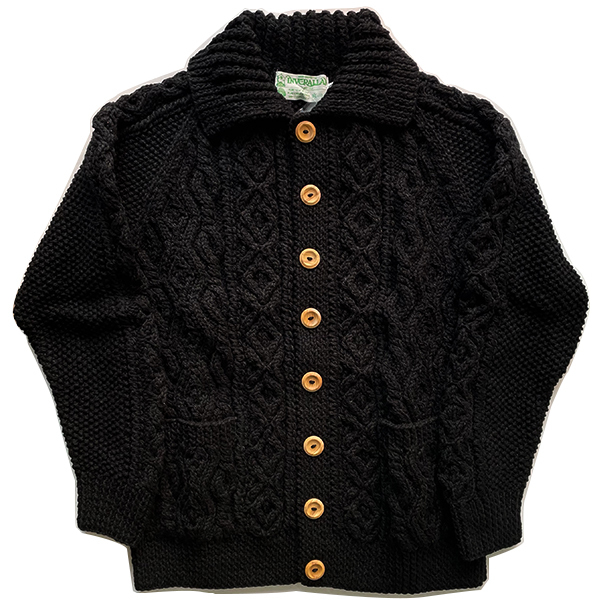 【定価￥65450】INVERALLAN インバーアラン3ALUMBER WOOLケーブルアランニットセーターBLACKジャケット 40サイズ 新品未使用