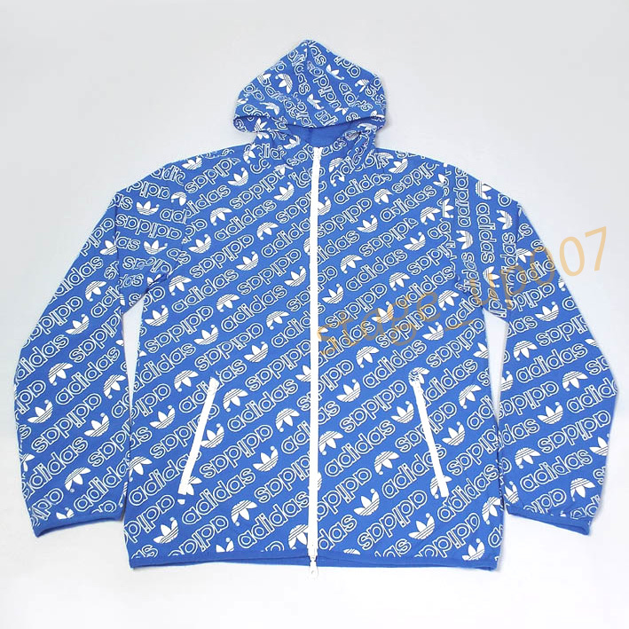 adidas Originals（アディダス オリジナルス）／フード付ナイロンジャケット・ジップアップパーカー ELV45/sizeL（キレイめ） ／管QKZA