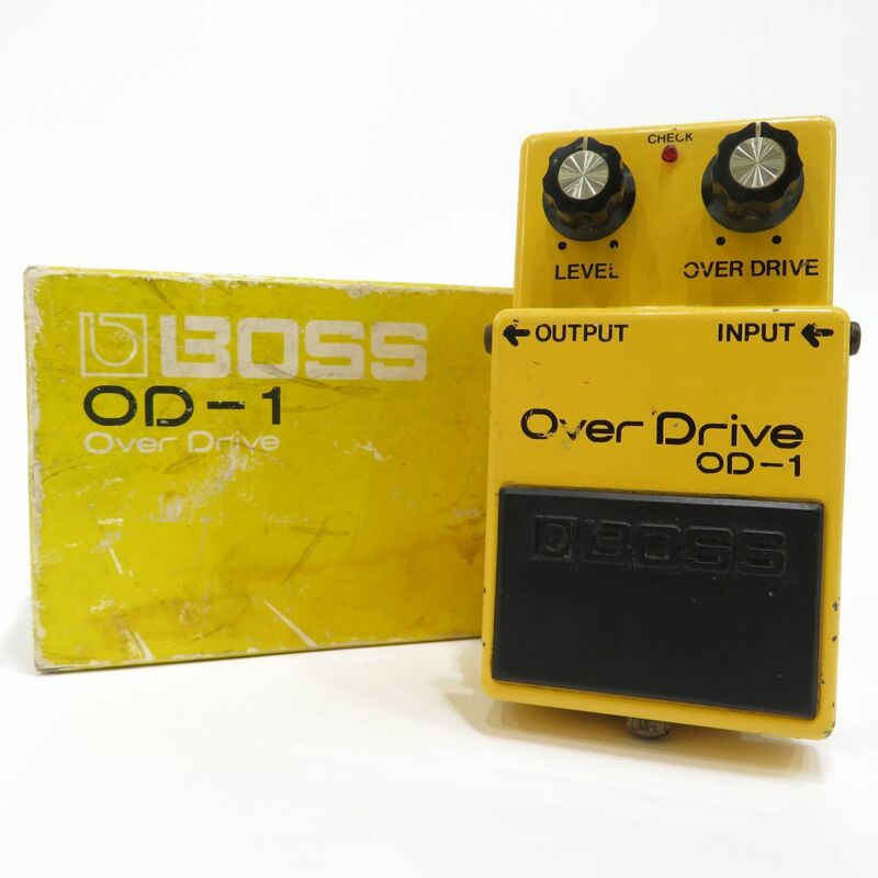 094s☆BOSS ボス OD―1 Over Drive ギター用 エフェクター オーバードライブ 1979年製 銀ネジ スケルトンスイッチ ※中古