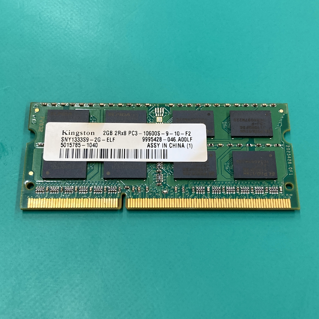 ★ Kingstone ノートPC用メモリ PC3-10600S 2GB SNY1333S9-2G-ELF ジャンク品 N00109