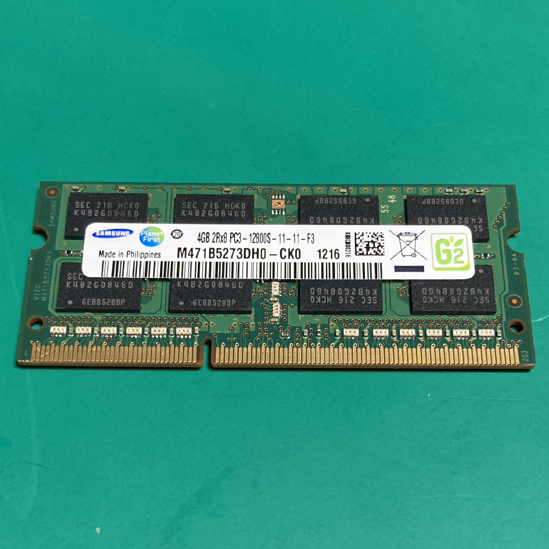 ★ サムスン SAMSUNG ノートPC用メモリ PC2-12800S 4GB M471B5273DH0-CK0 ジャンク品 N00115