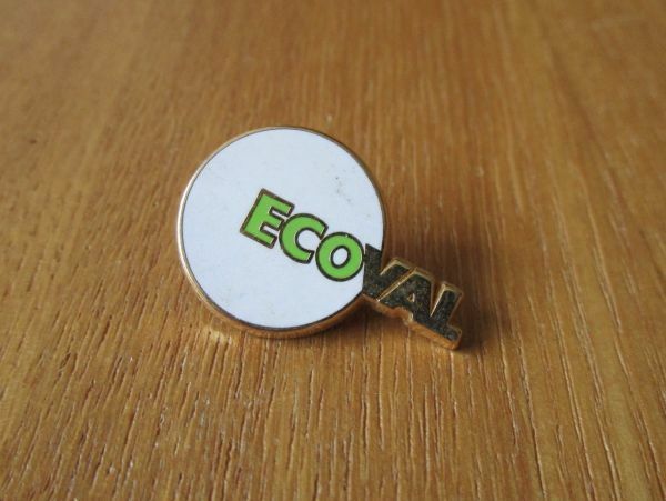 古いピンバッジ：ECOVAL ロゴ 広告 薬 医療 ピンズ #O