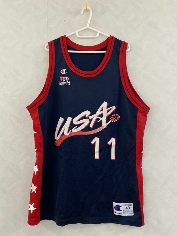 Champion USA ドリームチーム カール・マローン ゲームシャツ サイズ48 NBA アメリカ製 90s 1996 アトランタオリンピック Karl Malone