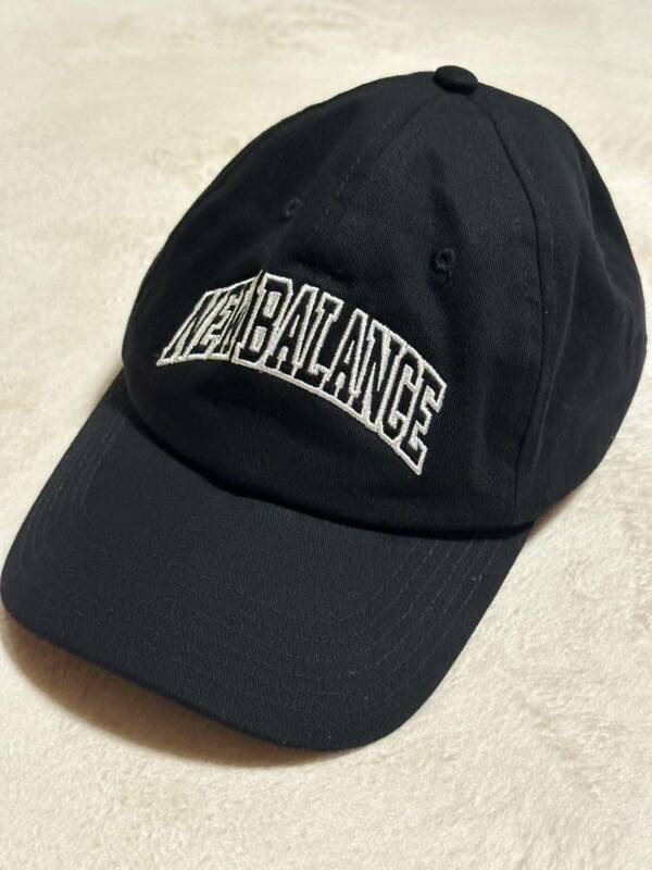 大人気ニューバランス new balance 帽子 キャップ 黒ブラック 綿100% サイズフリー 綺麗な美品良品