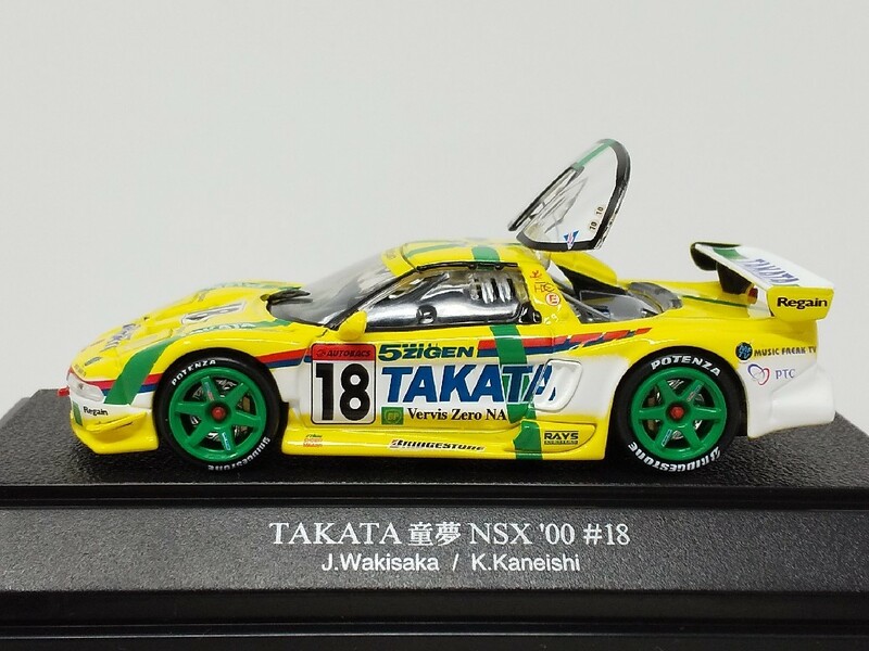 ■ SPIRIT by NIKKOスピリットbyニッコー 1/43 GT43018 TAKATA 童夢 NSX ’00 #18 (HONDA NSX JGTC モデル) ホンダ レーシングミニカー