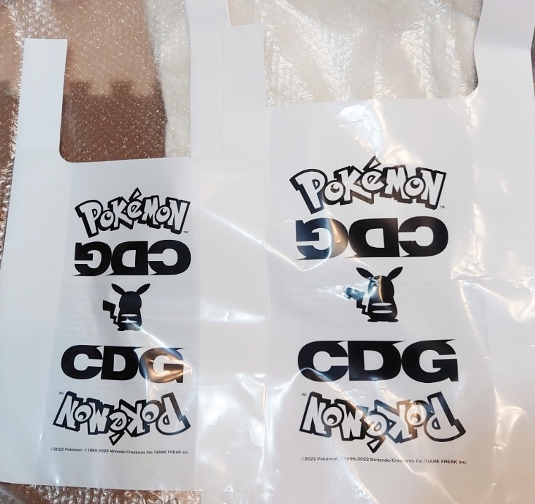 CDG x Pokemon シーディージー ポケモン ピカチュウ 非売品 ショッパー 小5枚 大3枚　セット エコバッグ 買い物袋
