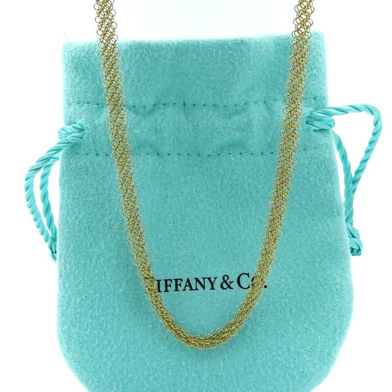 極希少 美品 Tiffany&Co. ヴィンテージ ティファニー サマセット ロング イエロー ゴールド ネックレス 750 K18 64㎝ SS34