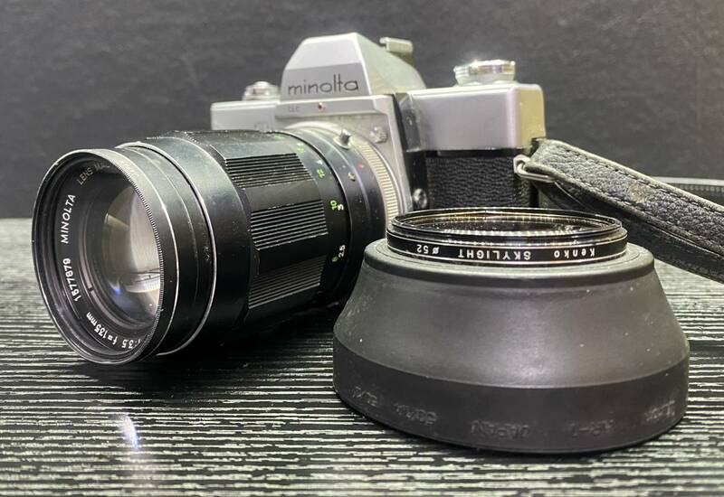 minolta SRT101 ミノルタ + MINOLTA MC TELE ROKKOR-QD 1:3.5 135mm フィルムカメラ #1295