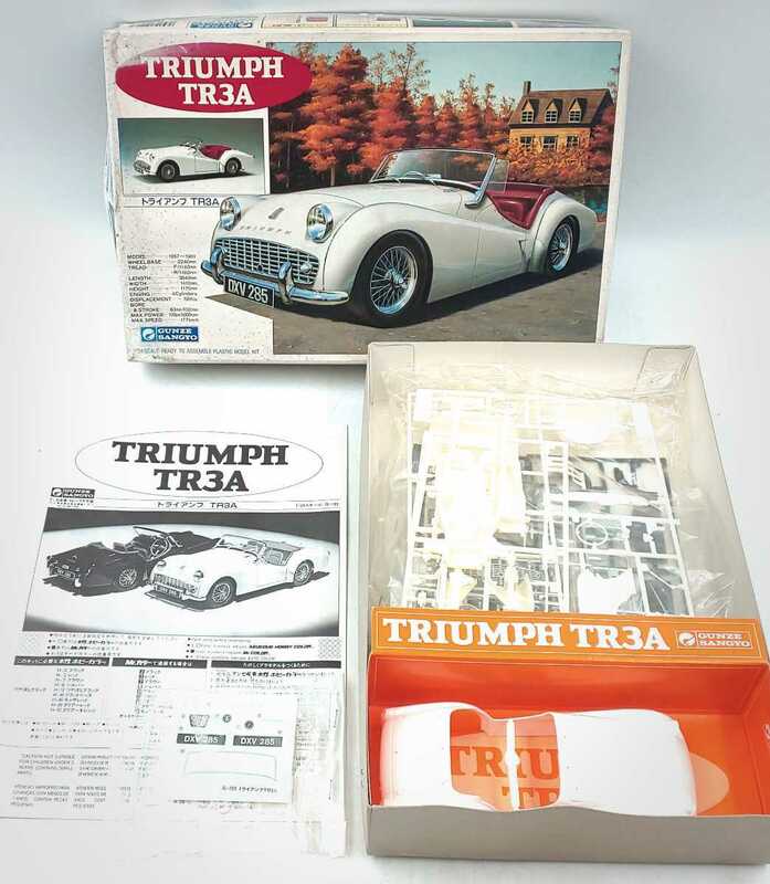 未使用☆GUNZESANGYO 1/24 トライアンフ TR3A ディスプレイモデル☆ TRIUMPH グンゼ産業 ぐ5030