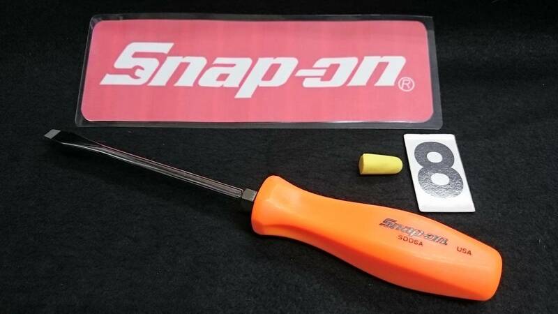 ＠　＜11013＞　Snap-on 　スナップオン　 マイナスドライバー＜8ｍｍ＞ 　ＳＤＤ6Ａ　オレンジ　未使用