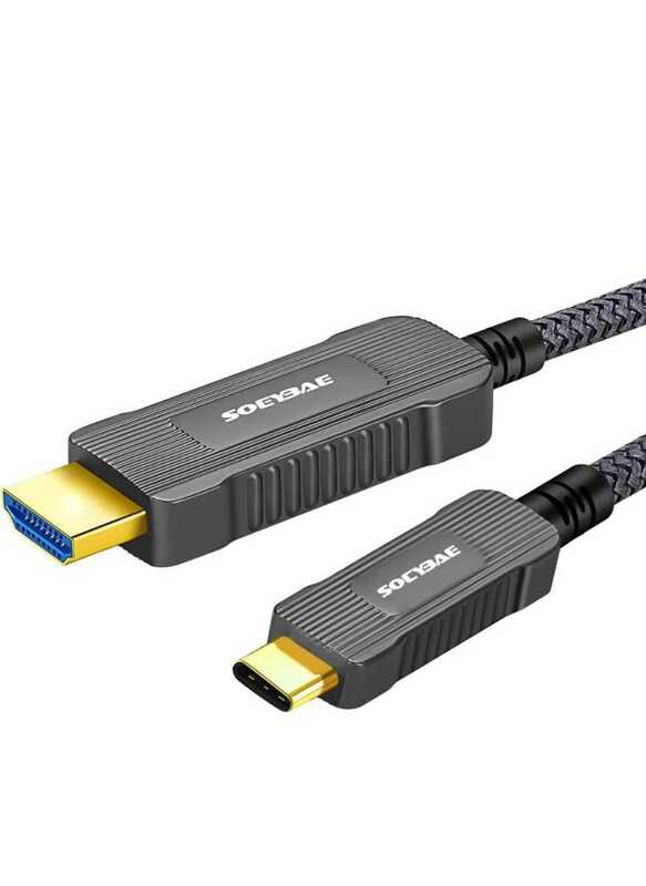 SOEYBAE USB3.1 Type C To HDMI 光ファイバーケーブル 4K@60Hz ハイスピード伝送 18Gbps HDCP 2.2, HDR (7.5M)　光ファイバー　ケーブル