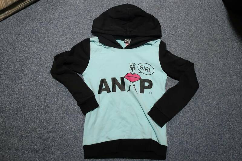 ●○●ＡＮＡＰ＊フード付きトレーナー＊水色＊ＸＳサイズ●○●