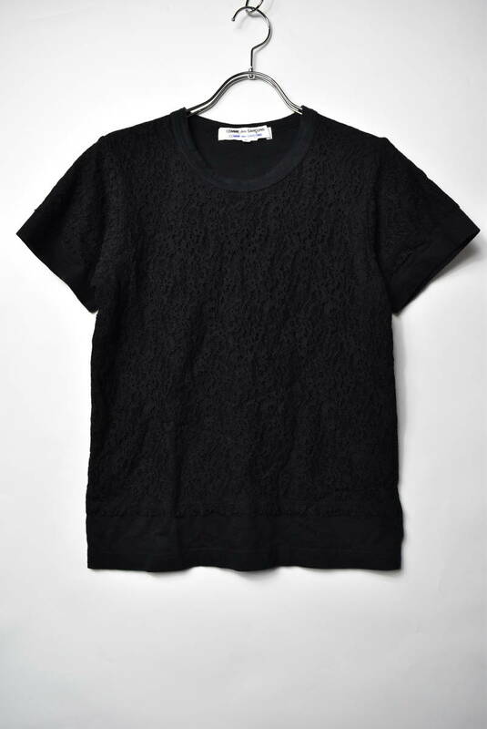 COMME des GARCONS　コムデギャルソン　コムコム　レースドッキングTシャツ　カットソー　レディース　無地　シンプル　646M214