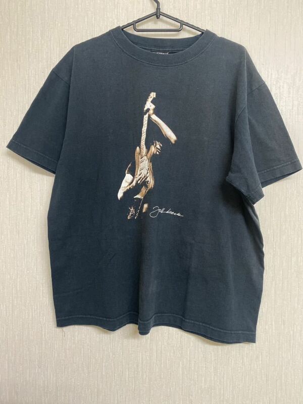 希少00'S 当時物　JEFF BECK Tシャツ　ヴィンテージ　ブラック　サイズL ジェフベック　バンドTシャツ　ロックTシャツ　