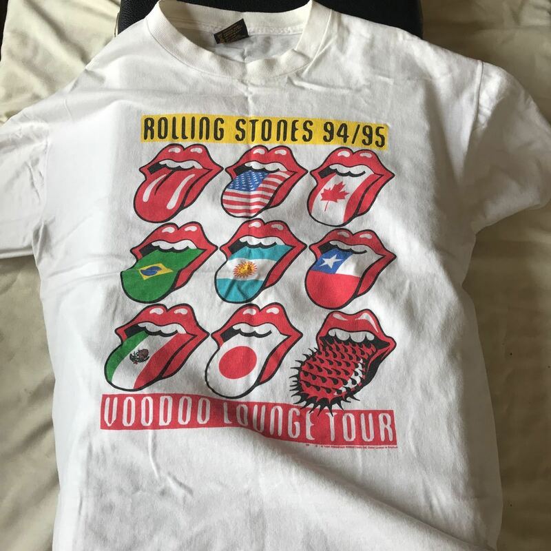 ローリングストーンズ　1995年ワールドツアー94／95 東京ドーム公演にて購入Tシャツ ミックジャガー　キースリチャード