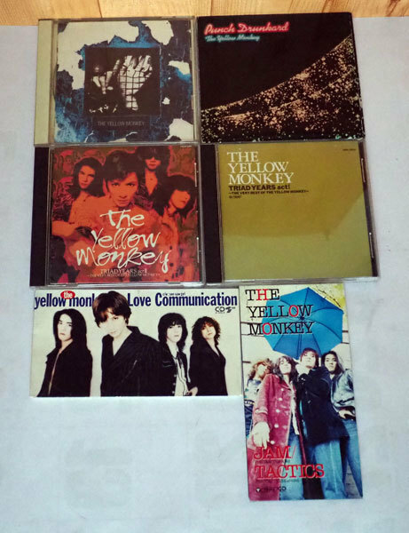 ▲　The Yellow Monkey　アルバム4枚　SICKS/TRIAD YEARS actI と Ⅱ/Punch Drunkard　シングル2枚　▲