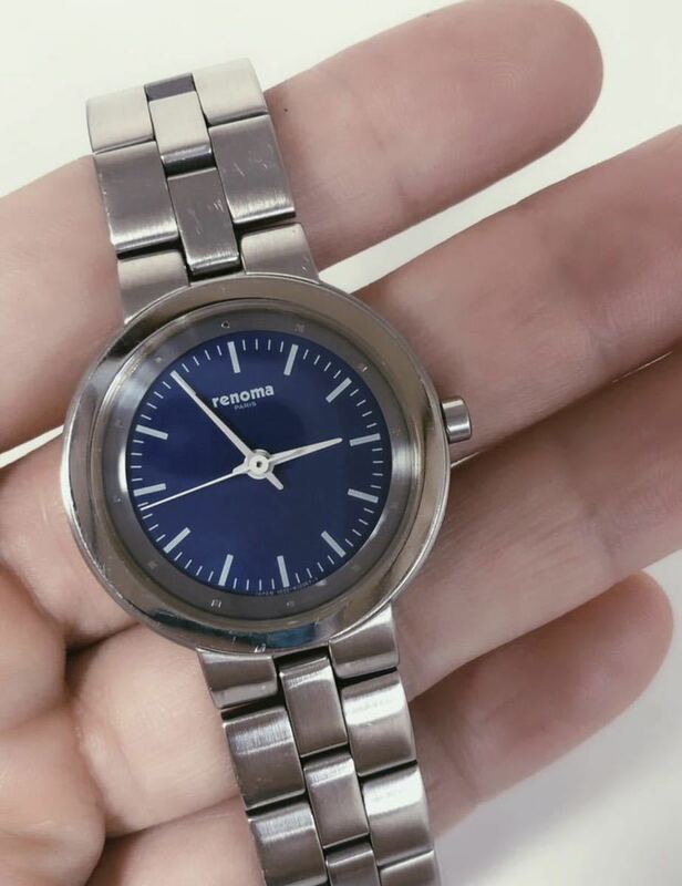 T132 renoma レノマ レディース 腕時計 ブルー文字盤 クォーツ