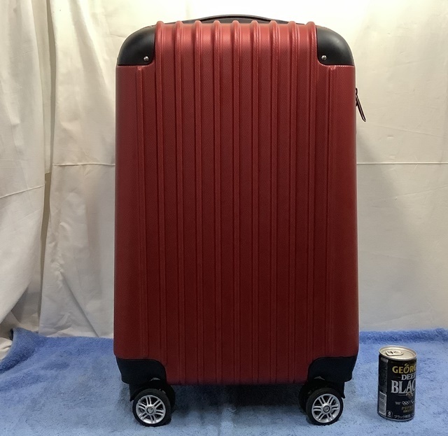 旅行カバン/スーツケース/キャリーバック　高さ55㎝　赤　検 バック　ケース　トランク　収納　トラベル　移動
