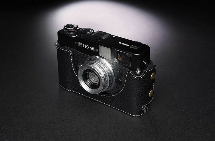 新品 本革 KONICA HEXAR RF用 カメラケース ブラック
